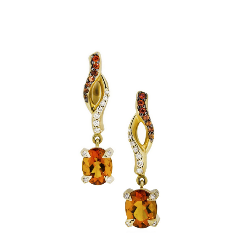 
									 Earrings Citrine Brandy