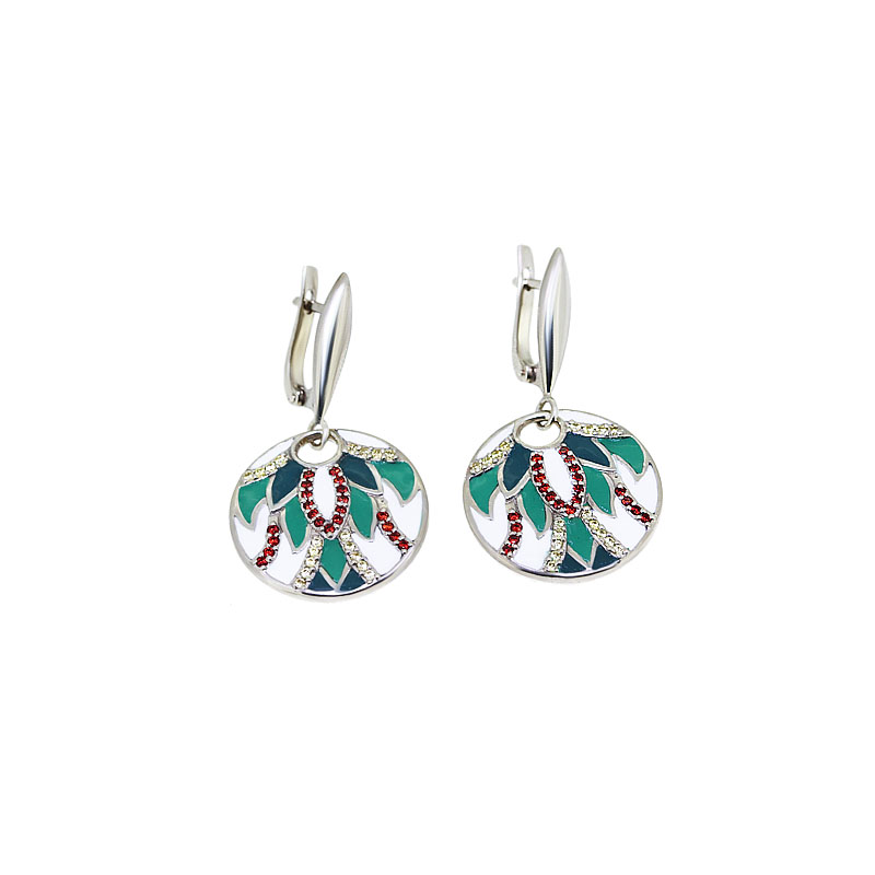 
									Earrings "Green Garden"