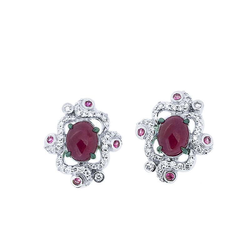 
									Earrings' Red Ray "