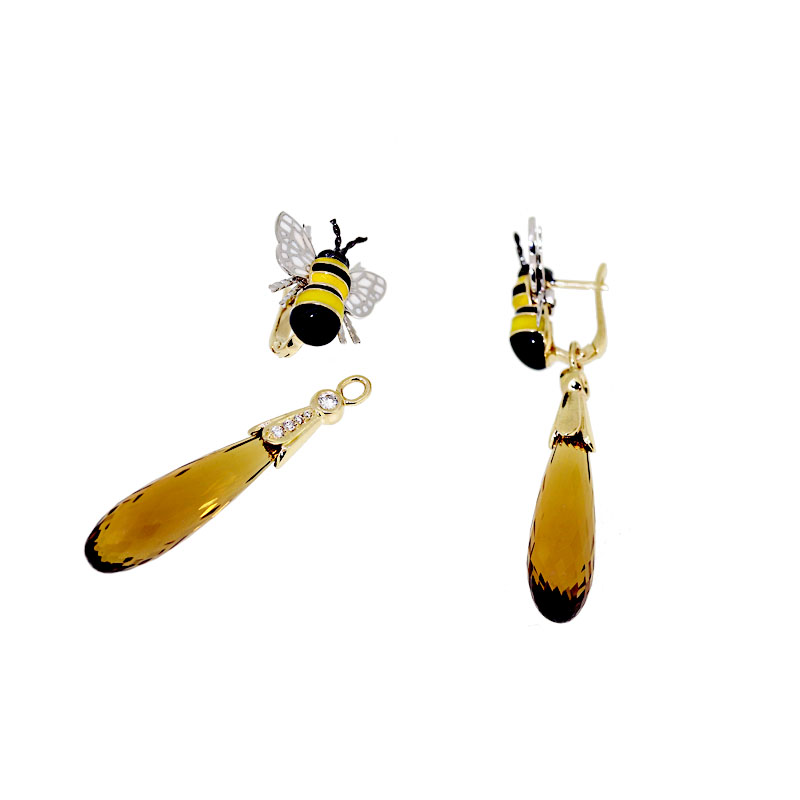 
									Earrings "Bee"