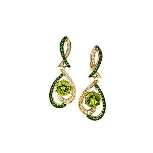  Earrings Chrysolite lightness